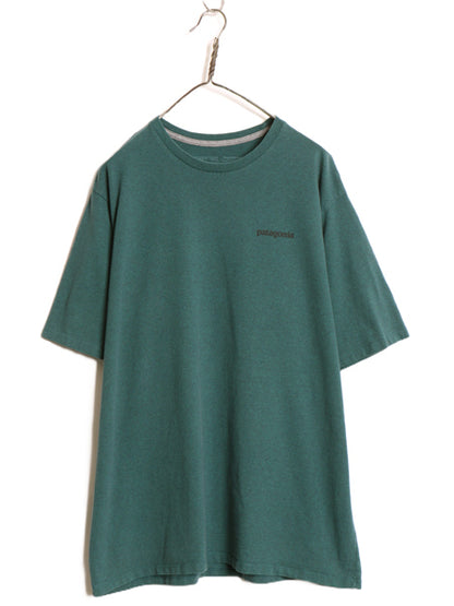 パタゴニア 両面 プリント 半袖 Tシャツ メンズ L / アウトドア P6 バックプリント ボックスロゴ カットソー シンプル トップス グリーン 