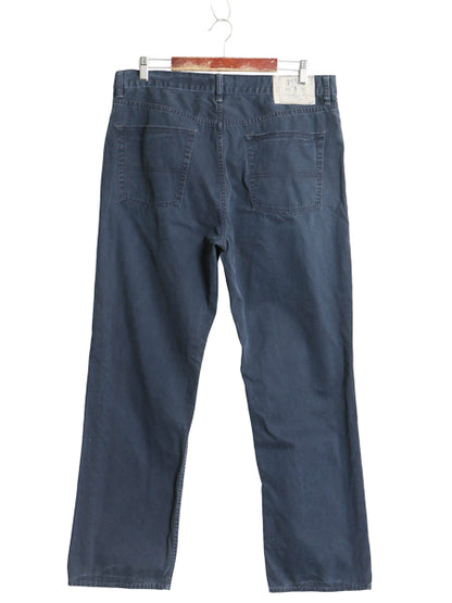 ポロ ラルフローレン コットン ピケ パンツ メンズ 36 30 / ノータック ストレート ボトムス スラックス 5ポケット ワンポイント ネイビー