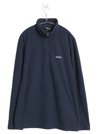 パタゴニア マイクロD ハーフジップ フリース プルオーバー メンズ L 17年製 アウトドア ロンT 長袖 Tシャツ ハイネック インナー ネイビー