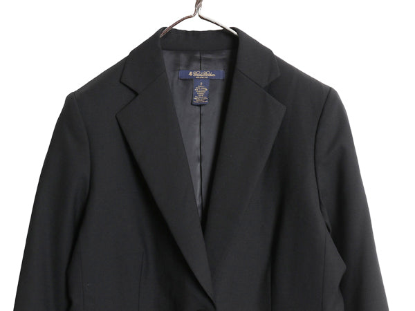 デッドストック ブルックスブラザーズ テーラード ジャケット レディース XS 程 MILANO FIT ストレッチ ウール ブレザー ビジネス ブラック