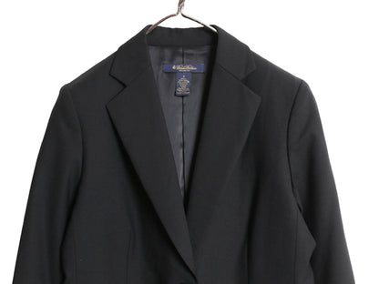 デッドストック ブルックスブラザーズ テーラード ジャケット レディース XS 程 MILANO FIT ストレッチ ウール ブレザー ビジネス ブラック