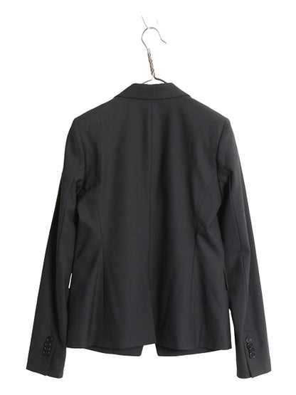 デッドストック ブルックスブラザーズ テーラード ジャケット レディース XS 程 MILANO FIT ストレッチ ウール ブレザー ビジネス ブラック
