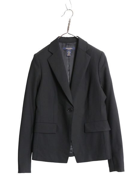 デッドストック ブルックスブラザーズ テーラード ジャケット レディース XS 程 MILANO FIT ストレッチ ウール ブレザー ビジネス ブラック