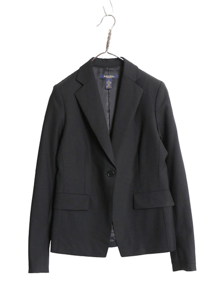 デッドストック ブルックスブラザーズ テーラード ジャケット レディース XS 程 MILANO FIT ストレッチ ウール ブレザー ビジネス ブラック