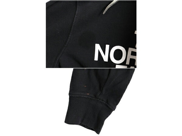 ノースフェイス プリント スウェット フード パーカー メンズ М The North Face プルオーバー 裏起毛 トレーナー 黒 アウトドア ブラック
