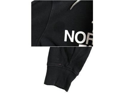 ノースフェイス プリント スウェット フード パーカー メンズ М The North Face プルオーバー 裏起毛 トレーナー 黒 アウトドア ブラック