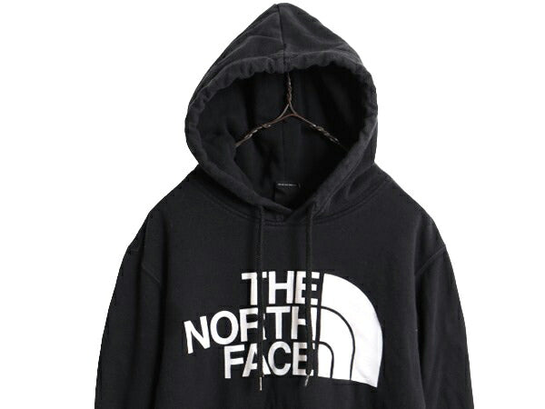 ノースフェイス プリント スウェット フード パーカー メンズ М The North Face プルオーバー 裏起毛 トレーナー 黒 アウトドア ブラック
