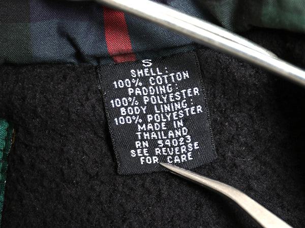 90s GAP MNT COUNTRY 中綿 キルティング ベスト メンズ S オールド アウトドア スポーツ チェック フルジップ 裏 フリース 重ね着 前開き 