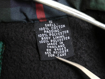 90s GAP MNT COUNTRY 中綿 キルティング ベスト メンズ S オールド アウトドア スポーツ チェック フルジップ 裏 フリース 重ね着 前開き 