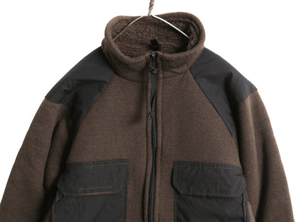 90s 米軍実物 ECWCS GEN1 裏 パイル フリース ジャケット メンズ М / オールド 90年製 アーミー ミリタリー ベアー ジャンパー 軍物 茶 黒