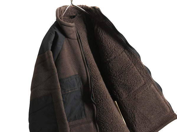 90s 米軍実物 ECWCS GEN1 裏 パイル フリース ジャケット メンズ М / オールド 90年製 アーミー ミリタリー ベアー ジャンパー 軍物 茶 黒
