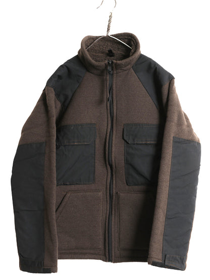 90s 米軍実物 ECWCS GEN1 裏 パイル フリース ジャケット メンズ М / オールド 90年製 アーミー ミリタリー ベアー ジャンパー 軍物 茶 黒