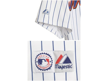 メッツ ベースボール シャツ メンズ XXXL 程/ MLB オフィシャル マジェスティック 大リーグ ユニフォーム ゲームシャツ 野球 大きいサイズ