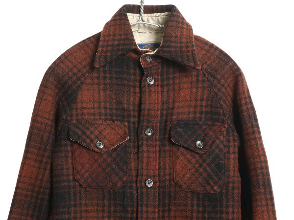 70s 80s USA製 CLASS-5 チェック CPO ウール シャツ メンズ XS / ヴィンテージ ヘビーウェイト ジャケット 長袖シャツ ツートン シンプル