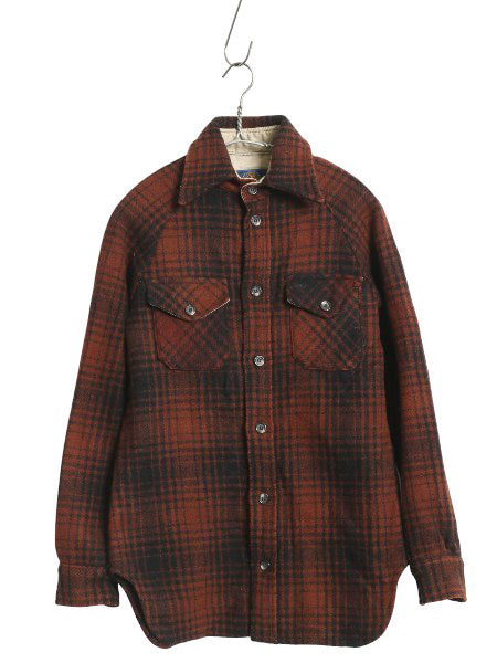 70s 80s USA製 CLASS-5 チェック CPO ウール シャツ メンズ XS / ヴィンテージ ヘビーウェイト ジャケット 長袖シャツ ツートン シンプル