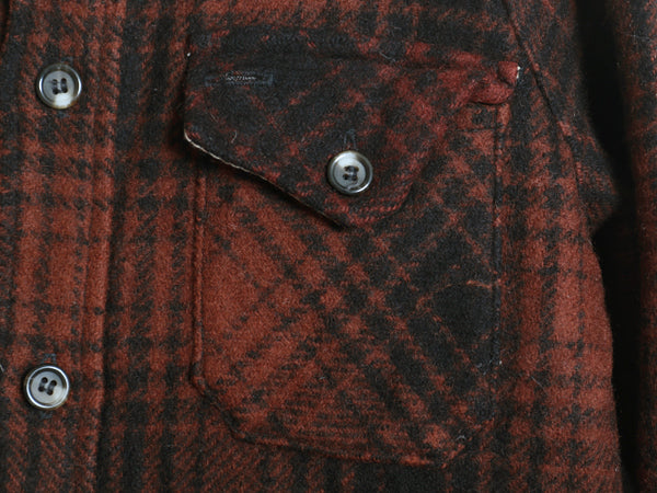 70s 80s USA製 CLASS-5 チェック CPO ウール シャツ メンズ XS / ヴィンテージ ヘビーウェイト ジャケット 長袖シャツ ツートン シンプル