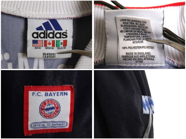 90s ☆ アディダス バイエルン ミュンヘン サッカー ユニフォーム メンズ XL 97 98 99 当時物 ドイツ ブンデスリーガ ホーム フットボール