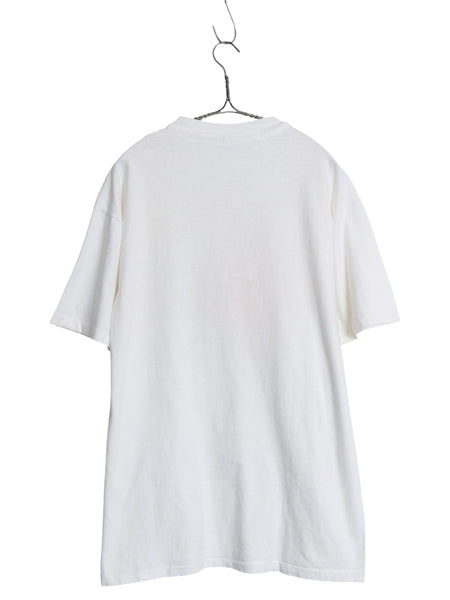 80s USA製 音楽 フェス アート イラスト プリント Tシャツ メンズ XL L 程 ヴィンテージ シングルステッチ グラフィック ヘビーウェイト 白