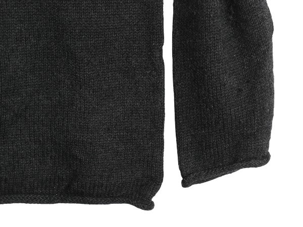 00s ジェイクルー ロールネック ウール ニット セーター メンズ S オールド ミドルゲージ リブ編み ハイネック 無地 旧タグ シンプル 濃灰