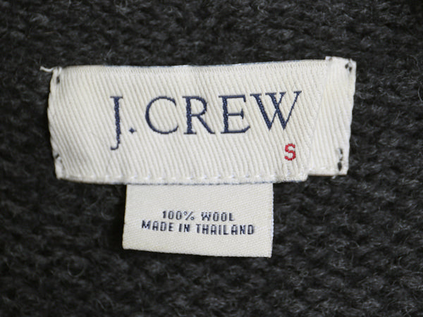 00s ジェイクルー ロールネック ウール ニット セーター メンズ S オールド ミドルゲージ リブ編み ハイネック 無地 旧タグ シンプル 濃灰