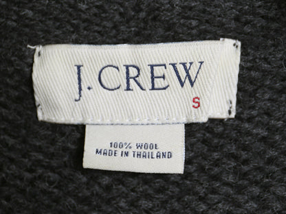 00s ジェイクルー ロールネック ウール ニット セーター メンズ S オールド ミドルゲージ リブ編み ハイネック 無地 旧タグ シンプル 濃灰