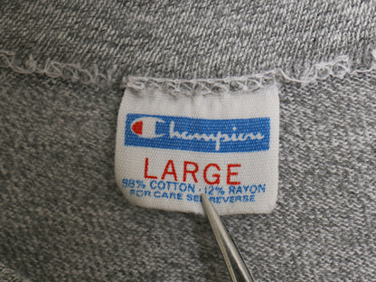 70s USA製 ★ チャンピオン ウイングフット 染込み プリント Tシャツ メンズ L / ヴィンテージ バータグ 88 12 霜降り 灰 シングルステッチ