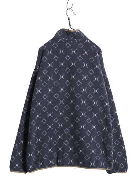 パタゴニア 総柄 ライトウェイト シンチラ スナップT メンズ XXL 古着 20年製 フリース プルオーバー ジャケット ハイネック 大きいサイズ