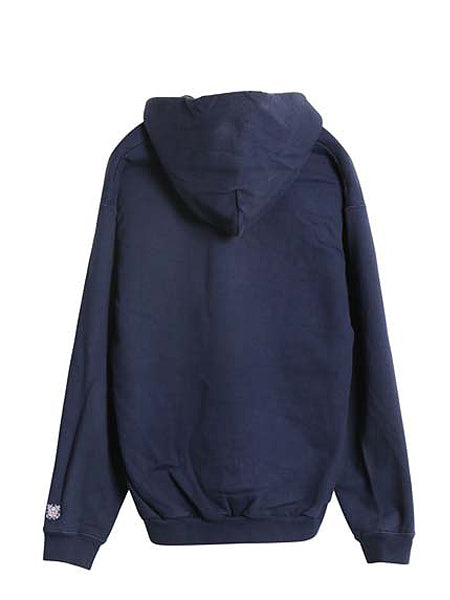 USA製 COAST GUARD フルジップ プリント スウェット フード パーカー メンズ M 古着 トレーナー 裏起毛 ヘビーウェイト 軍物 ミリタリー 紺