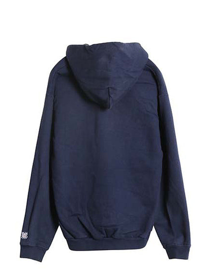 USA製 COAST GUARD フルジップ プリント スウェット フード パーカー メンズ M 古着 トレーナー 裏起毛 ヘビーウェイト 軍物 ミリタリー 紺