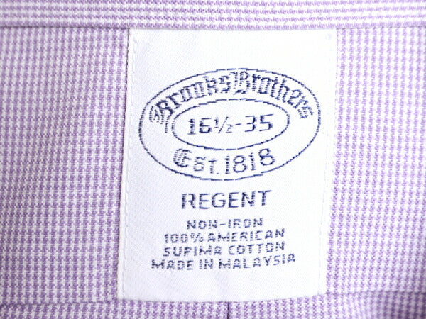 ブルックスブラザーズ チェック 長袖 シャツ メンズ L / Brooks Brothers 長袖シャツ ピマ コットン ポケット付き ノーアイロン ワイシャツ