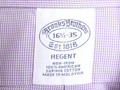 ブルックスブラザーズ チェック 長袖 シャツ メンズ L / Brooks Brothers 長袖シャツ ピマ コットン ポケット付き ノーアイロン ワイシャツ