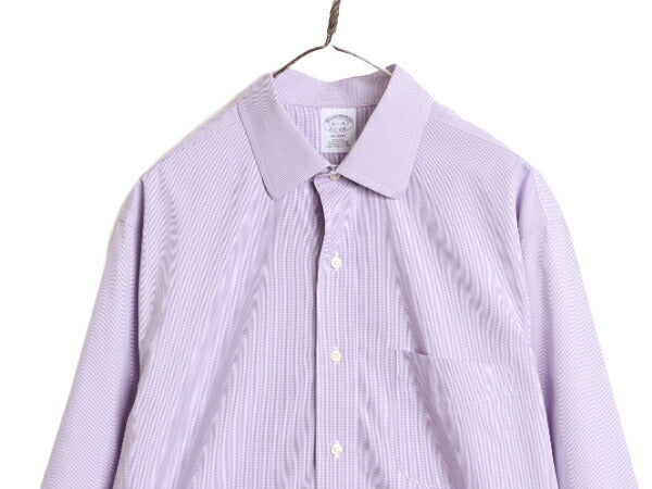 ブルックスブラザーズ チェック 長袖 シャツ メンズ L / Brooks Brothers 長袖シャツ ピマ コットン ポケット付き ノーアイロン ワイシャツ