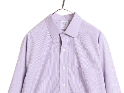ブルックスブラザーズ チェック 長袖 シャツ メンズ L / Brooks Brothers 長袖シャツ ピマ コットン ポケット付き ノーアイロン ワイシャツ