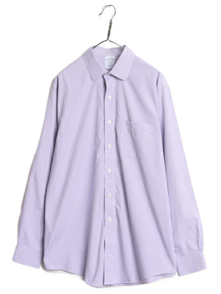 ブルックスブラザーズ チェック 長袖 シャツ メンズ L / Brooks Brothers 長袖シャツ ピマ コットン ポケット付き ノーアイロン ワイシャツ