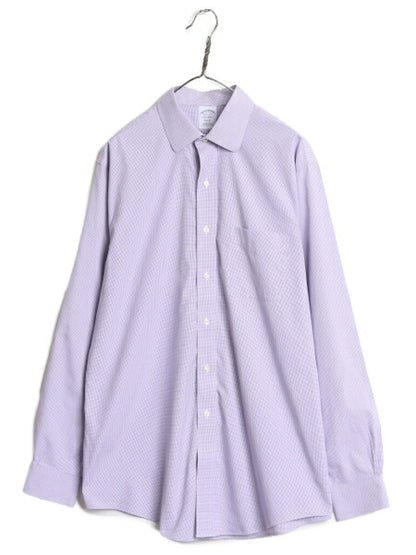 ブルックスブラザーズ チェック 長袖 シャツ メンズ L / Brooks Brothers 長袖シャツ ピマ コットン ポケット付き ノーアイロン ワイシャツ