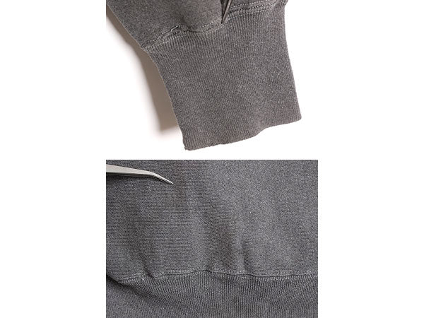 90s USA製 チャンピオン リバースウィーブ スウェット メンズ M / 古着 90年代 オールド Champion ロゴ刺繍 裏起毛 トレーナー 目付き 濃灰
