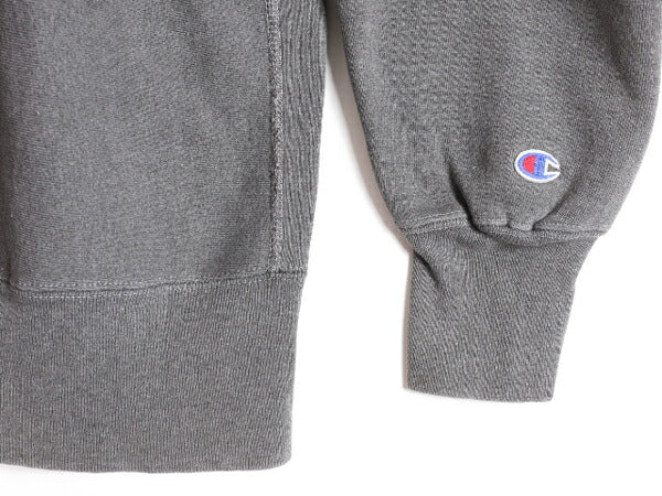 90s USA製 チャンピオン リバースウィーブ スウェット メンズ M / 古着 90年代 オールド Champion ロゴ刺繍 裏起毛 トレーナー 目付き 濃灰