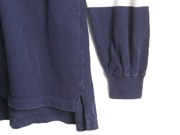 90s エディーバウアー モックネック ボーダー 長袖 Tシャツ メンズ XL 程 古着 90年代 オールド Eddie Bauer ラガーシャツ 素材 ロンT 厚手