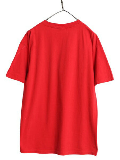 90s ワーナー タズマニアンデビル プリント 半袖 Tシャツ メンズ XL 程/ オールド キャラクター イラスト ヘビーウェイト 大きいサイズ 赤
