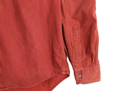 90s バナナリパブリック カラー デニム ウエスタン シャツ メンズ L / 古着 オールド BANANA REPUBLIC 長袖シャツ コットン ヘビーウェイト