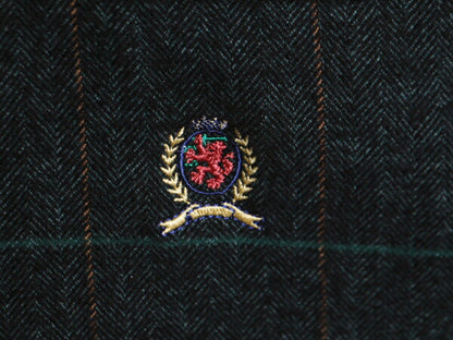 90s トミーヒルフィガー チェック フランネル シャツ メンズ L 90年代 オールド TOMMY HILFIGER 長袖シャツ ネルシャツ ヘリンボーン 厚手