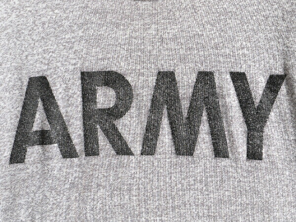 80s USA製 ■ チャンピオン ARMY プリント 半袖 Tシャツ ( メンズ M ) 古着 80年代 ビンテージ Champion アーミー ミリタリー 軍物 杢灰 灰