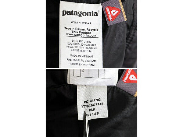 18年製 パタゴニア ナノ パフ ベスト レディース S / Patagonia 中綿 ナイロン キルティング フルジップ アウトドア パッカブル 重ね着 黒