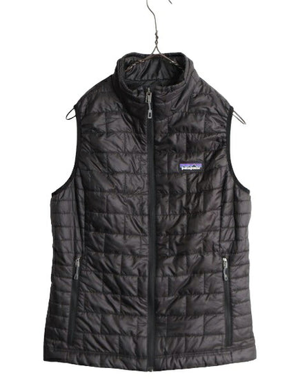 18年製 パタゴニア ナノ パフ ベスト レディース S / Patagonia 中綿 ナイロン キルティング フルジップ アウトドア パッカブル 重ね着 黒
