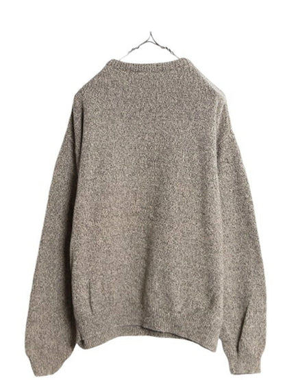 00s OLD GAP コットン ニット セーター メンズ XL 古着 00年代 オールド ギャップ 旧タグ 大きいサイズ 無地 杢 マルチカラー クルーネック