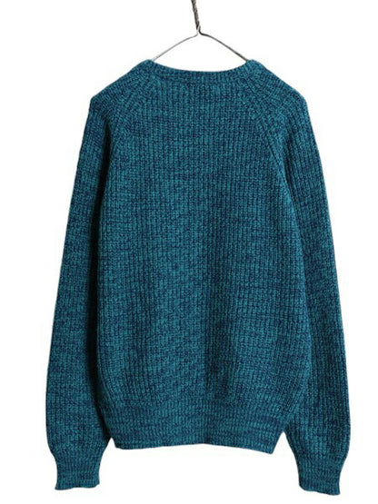 80s 90s ST JOHN'S BAY アクリル チャンキー ニット セーター メンズ M ヴィンテージ セントジョンズベイ JCペニー リブ編み 長袖セーター