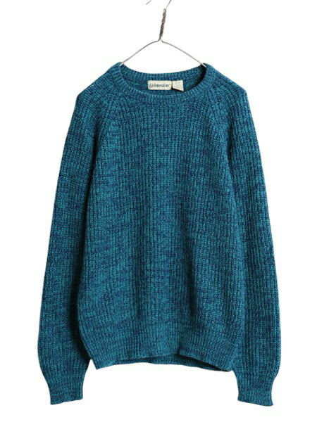 80s 90s ST JOHN'S BAY アクリル チャンキー ニット セーター メンズ M ヴィンテージ セントジョンズベイ JCペニー リブ編み 長袖セーター
