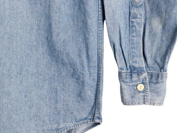 90s OLD GAP デニム 長袖 ボタンダウン シャツ メンズ L 90年代 オールド ギャップ ヘビーウェイト コットン 長袖シャツ ワーク 紺タグ BD