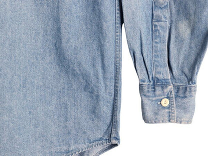 90s OLD GAP デニム 長袖 ボタンダウン シャツ メンズ L 90年代 オールド ギャップ ヘビーウェイト コットン 長袖シャツ ワーク 紺タグ BD