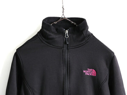 希少サイズ S 人気 黒 ■ ノースフェイス ジャージ ジャケット ( レディース ) 古着 The North Face 裏 フリース スムース素材 トラック